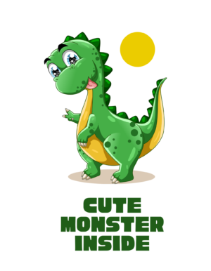 Cute monster sticker