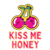 Kiss me honey sticker
