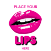 Place your lips sticker
