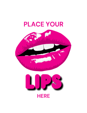 Place your lips sticker