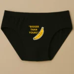 Foxyz Bigger Than Yours Printed Black Underwear