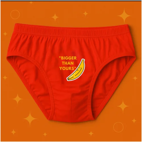 Foxyz Bigger Than Yours Printed Red Underwear