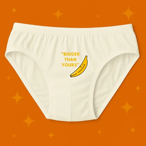 Foxyz Bigger Than Yours Printed White Underwear