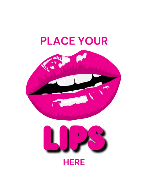 Foxyz Place Your Lips Here Printed Sticker