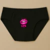 Foxyz Place Your Lips Here Printed Black Underwear