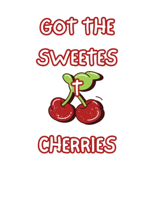 Foxyz got the sweetest cherries printed sticker mockup