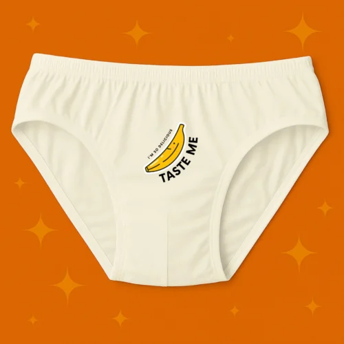 Foxyz I am Delicious Printed White Underwear