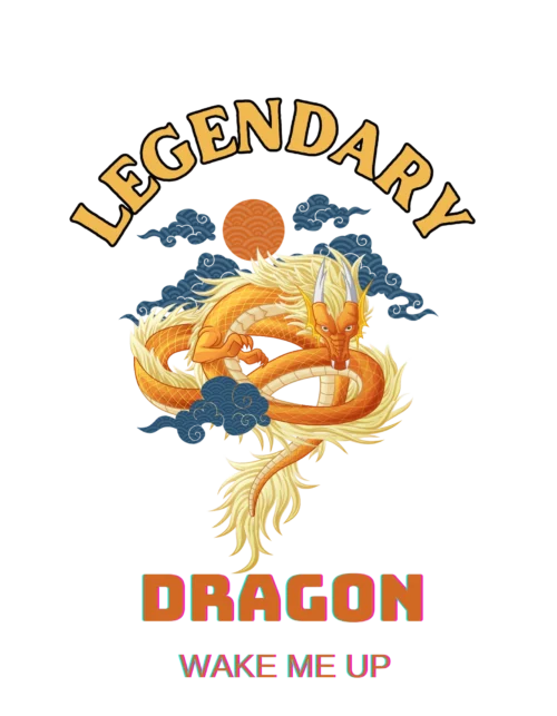 Foxyz Legendry dragon wake me up printed sticker mockup
