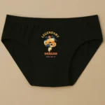 Foxyz black printed underware with Legendry Dragon Wake Me Up print on it