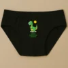 Foxyz Cute Monster Printed Black Underwear