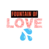 Foxyz fountain of love printed sticker mockup