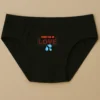 Foxyz black printed underware with fountain of love print on it