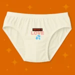 Foxyz white printed underware with fountain of love print on it