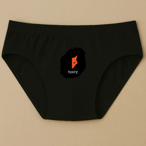 Foxyz Black Printed Underwear