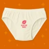 Foxyz white printed underware with kiss me baby print on it