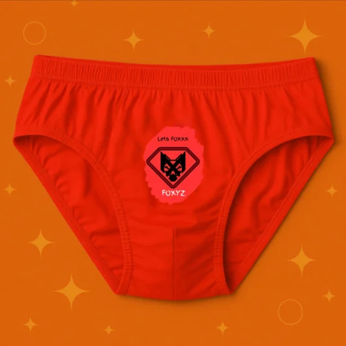 Foxyz Lets Foxxx Printed Red Underwear