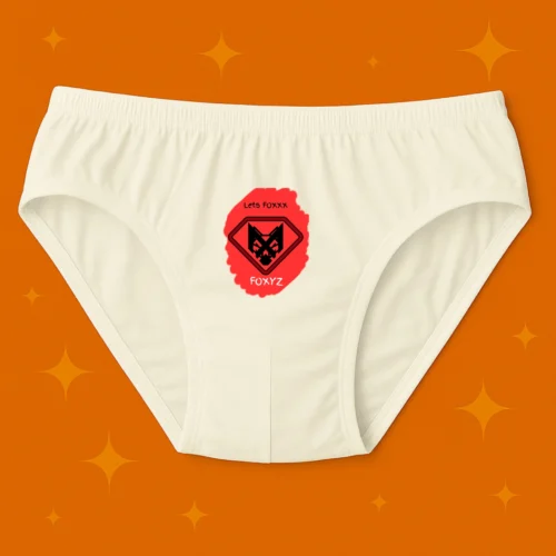 Foxyz Lets Foxxx Printed White Underwear