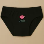 Foxyz Lip Gloss Available Printed Black Underwear