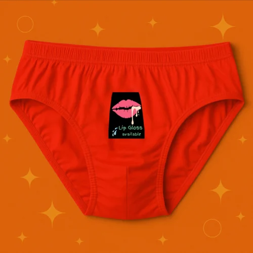 Foxyz Lip Gloss Available Printed Red Underwear
