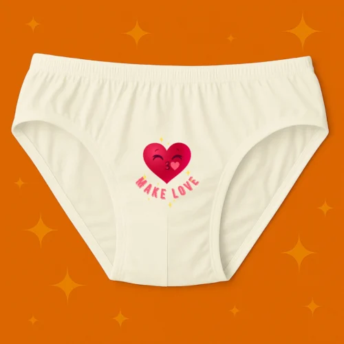 Foxyz Make Love Printed White Underwear