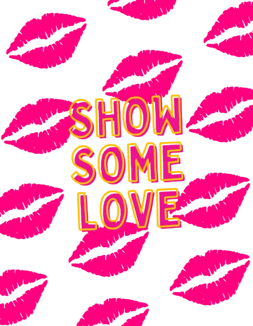 Foxyz Show Some Love Printed Sticker