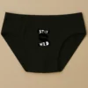 Foxyz Stay Wild Printed Black Underwear