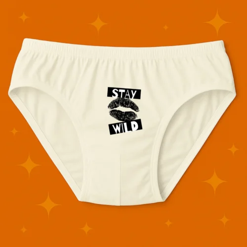 Foxyz Stay Wild Printed White Underwear