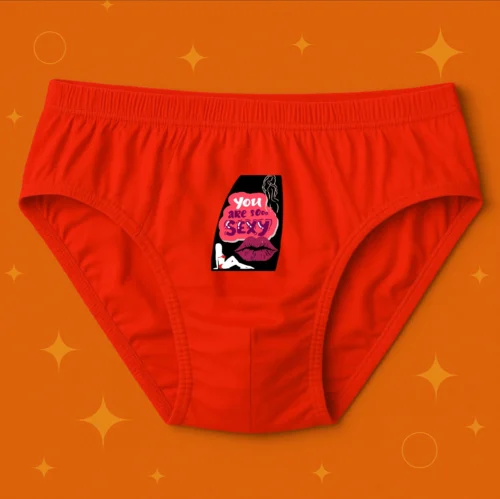 Foxyz You Are Sexy Printed Red Underwear