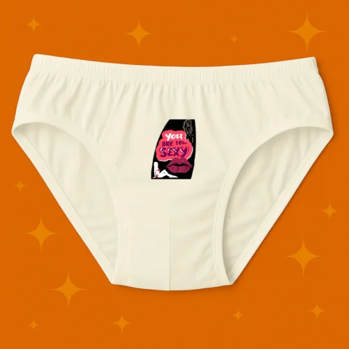 Foxyz You Are Sexy Printed White Underwear