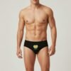 Model Wearing Foxyz I Am Sexy Printed Black Underwear