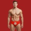 Model Wearing Foxyz Hope On My Rocket Baby Printed Red Underwear