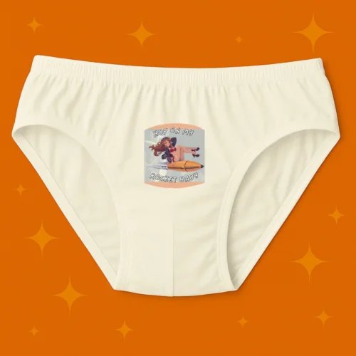 Foxyz Hope On My Rocket Baby Printed White Underwear