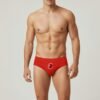 Model Wearing Foxyz Keep It Sexy Printed Red Underwear