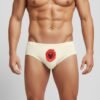 Model Wearing Foxyz Lets Foxxx Printed White Underwear