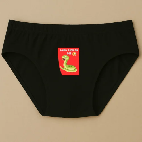 Foxyz Long Time No See Printed Black Underwear