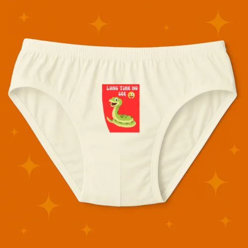 Foxyz Long Time No See Printed White Underwear