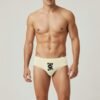 Model wearing Foxyz Stay Wild Printed White Underwear
